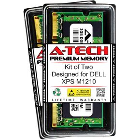 A-Tech 4GB (2 x 2GB) RAM for DELL XPS M1210 | DDR2 667MHz SODIMM PC2-5300 200-Pin Non-ECC Memory Upgrade Kit