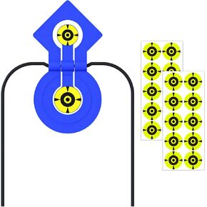 Atflbox Double Reaction Self-Healing Resetting Target, Diamond and Circular Shapes High Caliber Spinner Target, Shooting Targets for Rimfire, Rifle, Pistol, Airgun, Handgun