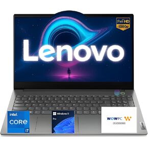 Lenovo ThinkBook Business Laptop, Intel i7-1255U 10-Core Processor, 40GB RAM, 1TB SSD, 15.6" FHD Display, Fingerprint Reader, SD Card Reader, Ethernet Port RJ-45, Windows 11 Pro, WOWPC USB
