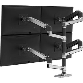 Ergotron – LX Quad Monitor Arm, VESA Desk Mount – for 4 Monitors Up to 40 Inches, 7 to 11 lbs Each – Matte Black