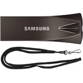 Samsung 64GB Bar Plus 300MB/s USB 3.1 Flash Drive (MUF-64BE4) Bundle with (1) GoRAM Lanyard (64GB)