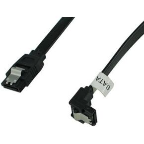 36 inch SATA 3.0 cable,straight to right angle,black color