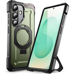 SUPCASE for Samsung Galaxy S25 Case with Stand (Unicorn Beetle Grip), [Compatible with MagSafe] [Military-Grade Drop Protection] Heavy Duty Shockproof Magnetic Phone Case for Galaxy S25 6.2", Black