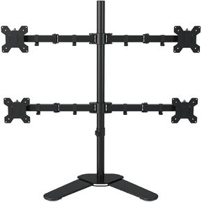 Desktop Stand Full Motion 360 Degree 4 Screen Monitor Stand 10" - 24" LCD LED Monitor Mounting Arm, 8kg Load Capacity per Head(Desktop Stand)