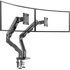 G55 Mechanical Spring Arm 27-34 Inch Dual Curved Screen Desktop Monitor Stand 5-16 kg Ultra Wide Monitor Stand with U Port