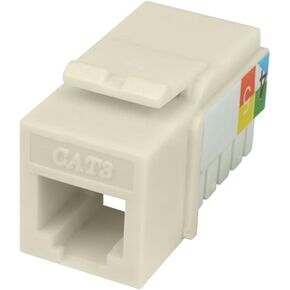 Cat3 Keystone Jack Insert 6P4C, Almond