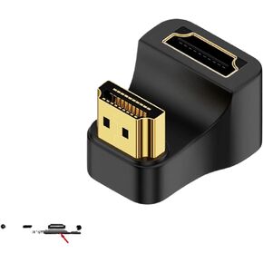 8K UHD U Shape HDMI-compatible2.1 Adapters 180 Degree Up/Down Angle Male to Female Extender Connector for PC HDTV(1PCS,B)