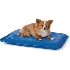 K&H Pet Products Coolin' Comfort Bed Orthopedic Dog Cooling Mat, Cooling Mat for Dogs and Cats, Cooling Dog Bed for Small Dogs - Blue Small 17 X 24 Inches