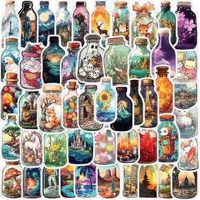 50pcs Yoga Stickers Aesthetic Spiritual Meditation Gift Vinyl Decals – Waterproof Yoga Poses, Mandala, Chakra, Boho Hippie Decals for Laptop, Journal, Water Bottle, Scrapbook