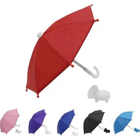 Umbrella for Phone, Phone Umbrella Suction Cup Stand, Outdoor Anti-Glare Mini Umbrella，Car Bike Navigation Cell Phone Sunshade Holder (red)