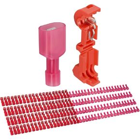 Chanzon 160 قطعة موصل سلك T-Tap وصلة سريعة - 12-10AWG - ذاتية التعرية (أصفر) فصل سريع PA عازل تجعيد طرفي من خلال اتصال الكابل (80 زوجًا) in Kuwait