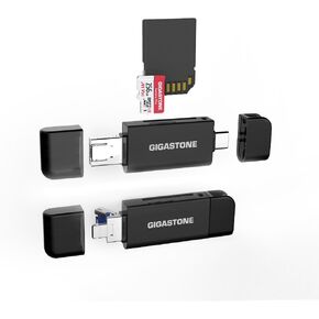 قارئ بطاقة Gigastone SD 2-pack ، قارئ بطاقة USB-A/USB-C ، 5-في 1 في 1