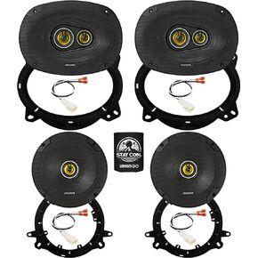 KICKER Speakers 6X9 & 6.5 inch for Subaru Outback 2015-2024 Upgrade Kit - 2 Pairs of CS Series with Adapters and Harness, Car Audio Front & Rear Door Speaker CSC6934, 46CSC6934 & CSC654, 46CSC654