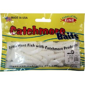 4" Twist Tail Grubs; Plastic Worms; 20 Pack; White #4TTGWH-20P