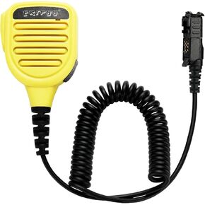 Shoulder Mic Speaker Compatible with Motorola XPR 3000 3000e 3300 3300e 3500 3500e Waterproof IP56 Two Way Radio Speaker Microphone with 3.5mm Jack (Yellow)