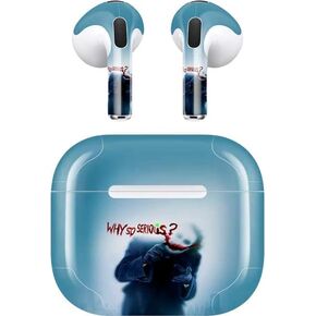 Skinit Skinit Audio Audio Skin متوافق مع Apple Airpods (3rd Gen ، 2021) - Warner Bros مرخصة رسميًا لماذا تصميم جاد للغاية