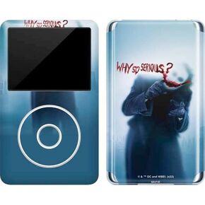 Skinit Decal MP3 Player Skin Compatible with iPod Classic (6th Gen) 80GB - Officially Licensed Warner Bros Why So Serious Design