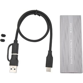 Solid State Drive Enclosure, Plug and Play SSD Enclosure UASP Compliant Tool M.2 Nvme PCIE NGFF for 2280 for 2242 (OTG Cable)