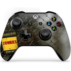 ZOOMHITSKINS Controller Skin Compatible with X1 S and X1 X, Vinyl Sticker Technology, Horror Zombie Apocalyse Walking Zone Dead Warn, Durable, 1 Skin, Made in The USA