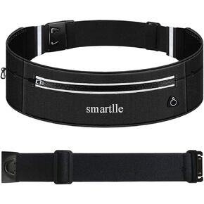 Running Belt Fanny Pack, Adjustable Waist Pack Reflective Fitness Workout Belt Fits with 3 Pouches for All Mobile Phones，Fitness Workout Belt in Running Jogging Hiking Cycling Climbing…