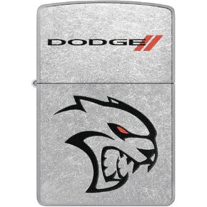 Zippo Lighter Dodge Hellcat, Windproof, Custom Designed, Stainless Steel Body