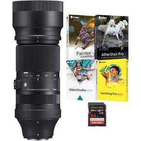 Sigma 100-400mm F5-6.3 DG DN OS Contemporary Lens (Fujifilm X-Mount) Bundle with Software and 64GB Memory Card (3 Items)