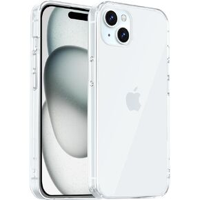 Case for iPhone 15 Plus Case Non-Yellowing Full Body Screen Camera Shockproof Phone Bumper Cover, 6.7 Inch Phone Case Anti-Scratch Super Thin Lightweight Clear