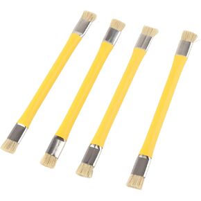Yctze 4PCS Mobile Phone Repair Double Heads Static Hard Brush, Soldering Cleaning Tool, Premium Quality Brush Set with Insulation Handle for Circuit IC Cleaning (Blue)
