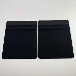 Portable External Hard Drive Sleeve for Laptop, Stick on Pouch Holder with Reusable Adhesive, Fit External HDD, SSD, Wireless Mouse, Cables, with Pen Loop, Black (2 Pack Black)