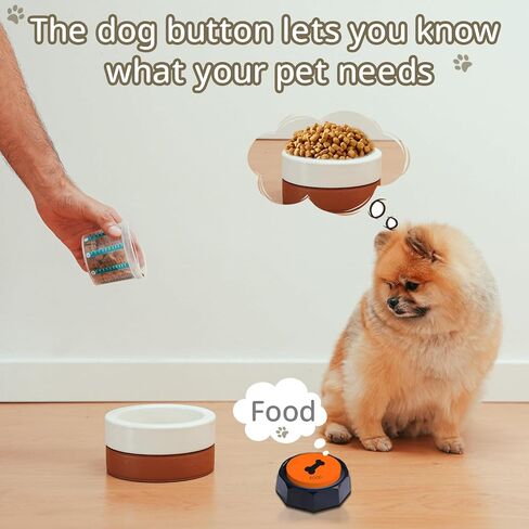 RIBOSY Dog Buttons for Communication with 50 DIY Stickers, 7 in 1 Voice Recording Button, Talking Buttons for Dog Training & Behavior Aids, Train Your Dog to Voice What They Want (Battery Included) in Saudi Arabia