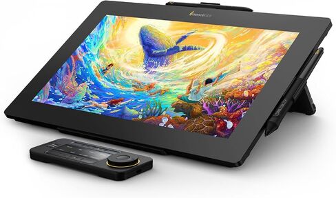 عرض Xencelabs Pen Display 16 حزمة مع مفاتيح سريعة ، 16 بوصة رسم محمول مع شاشة عرض تصميم رسومات مع شاشة مع أقلان من البطارية للفوز/الذراع/MacOS/Linux ، أسود in Kuwait