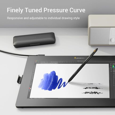 عرض Xencelabs Pen Display 16 حزمة مع مفاتيح سريعة ، 16 بوصة رسم محمول مع شاشة عرض تصميم رسومات مع شاشة مع أقلان من البطارية للفوز/الذراع/MacOS/Linux ، أسود in Kuwait