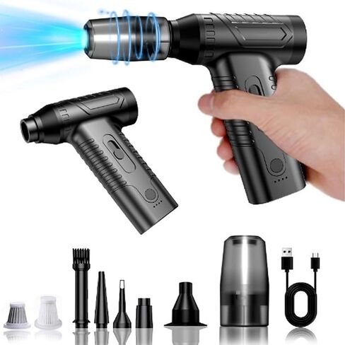 Air Duster, Jet Dryer Blower, 4000mAh Portable Electric Air Duster, No Canned Air Duster Replace Compressed Air Can, Jet Fan for Car Dry, Keyboard Computer Cleaning,Air Bed,Hair in Saudi Arabia