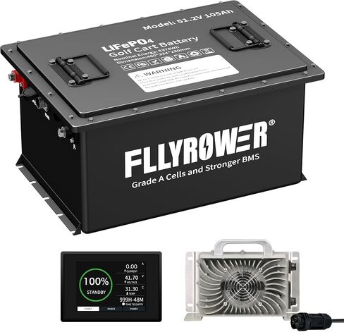 FLLYROWER Lithium Battery 12V 168AH With Smart BMS and 17000 Deep Cycles Lifepo4 Battery Grade A Cells for Marine Trolling Motor RV camping Solar Golf Cart Off-Grid in Saudi Arabia