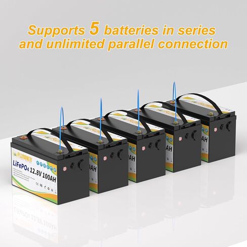 FLLYROWER Lithium Battery 12V 168AH With Smart BMS and 17000 Deep Cycles Lifepo4 Battery Grade A Cells for Marine Trolling Motor RV camping Solar Golf Cart Off-Grid in Kuwait