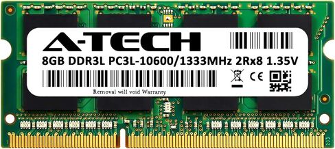A-Tech 8GB RAM لـ Dell Inspiron 3451 ، 3531 ، 3551 ، 5451 ، 5551 LAPTOP | DDR3/DDR3L 1333MHz PC3L-10600 SODIMM 2RX8 in Kuwait