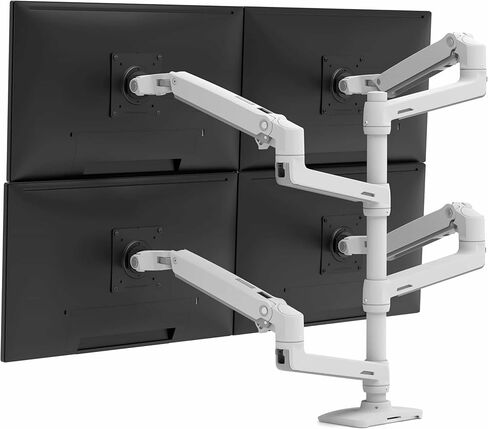 Ergotron – LX Quad Monitor Arm, VESA Desk Mount – for 4 Monitors Up to 40 Inches, 7 to 11 lbs Each – Matte Black in Saudi Arabia