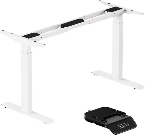 Standing Desk Frame 2 Stages with Smart Paddle Controller.Gyroscope Sensitive to collisions.Heavy Duty Adjustable Desk Frame for 40 to 72 inch Table Tops,Dual Motor,Load 275 lbs.White in Saudi Arabia