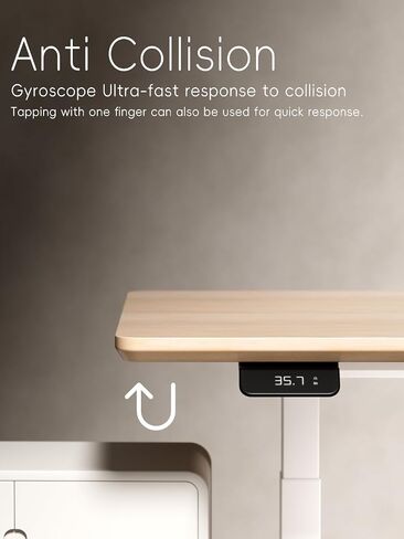 Standing Desk Frame 2 Stages with Smart Paddle Controller.Gyroscope Sensitive to collisions.Heavy Duty Adjustable Desk Frame for 40 to 72 inch Table Tops,Dual Motor,Load 275 lbs.White in Saudi Arabia