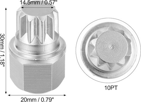 X AUTOHAUX ABC2/13PT قفل العجلة مفتاح صامولة عروة مكافحة سرقة قفل العجلة الجوز المسمار إزالة مفتاح لشركة فولكس فاجن لأودي in Saudi Arabia
