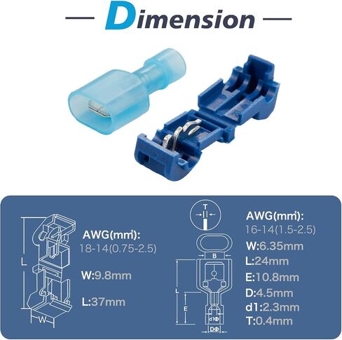 Chanzon 160 قطعة موصل سلك T-Tap وصلة سريعة - 12-10AWG - ذاتية التعرية (أصفر) فصل سريع PA عازل تجعيد طرفي من خلال اتصال الكابل (80 زوجًا) in Saudi Arabia