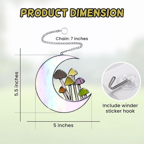 Sensory4u الزجاج الملون Suncatchers نافذة معلقة جدار الفن عنصر الألوان الأرضية التصميم الحديث - مجموعة 7 قطعة in Kuwait