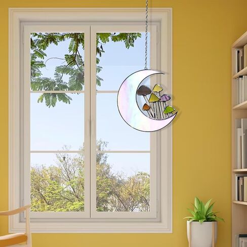 Sensory4u الزجاج الملون Suncatchers نافذة معلقة جدار الفن عنصر الألوان الأرضية التصميم الحديث - مجموعة 7 قطعة in Kuwait