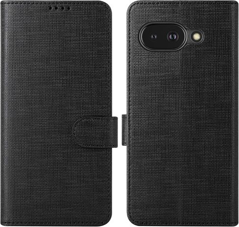 Foluu for Google Pixel 9a Wallet Case, PU Leather Flip Folio with [Shockproof TPU Inner Case], Kickstand Card Slots Ultra Slim Strong Magnetic Closure Cover for Google Pixel 9a 2025 (Black) in Saudi Arabia