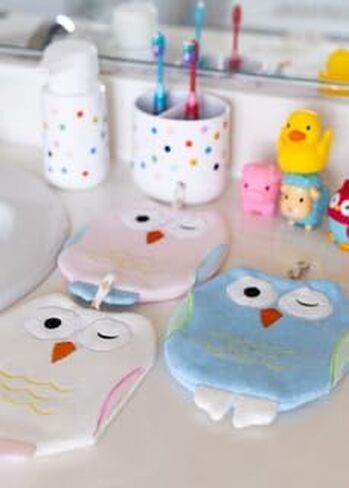 Petie The Puppy Wash Cloth - Animal Shape Cotton Mitt - Zoo Glove - Puppet - Wash Cloth - Children Bath Brush - Bath Glove - Bath Towel Gloves - Cute Glove - Popular Play Wash Cloth in Saudi Arabia