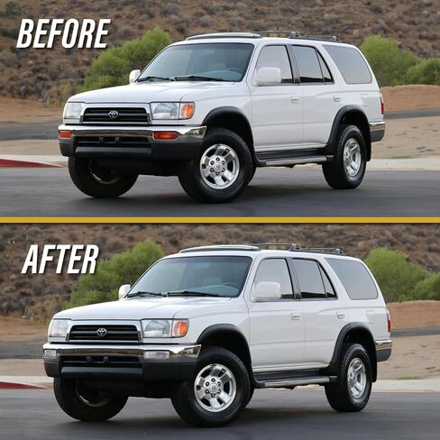 USR 96-02 مصباح خلفي LED 4Runner - مع ترقيات 4 لمبات LED - مجموعة مصابيح خلفية بديلة (يسار + يمين) متوافقة مع 1996-2002 Toyota 4 Runner All TRIMS (عدسة TRD سوداء/مدخنة، التوصيل والتشغيل) in Saudi Arabia