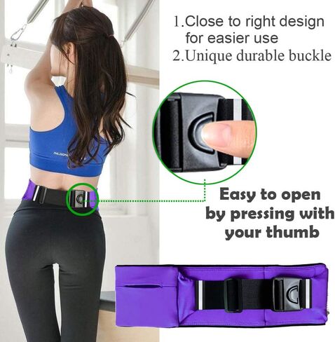 Running Belt Fanny Pack, Adjustable Waist Pack Reflective Fitness Workout Belt Fits with 3 Pouches for All Mobile Phones，Fitness Workout Belt in Running Jogging Hiking Cycling Climbing… in Saudi Arabia