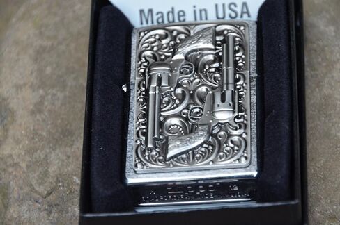 Zippo 2001654 No.200 Revolver Emblem Cigarette Lighter in Saudi Arabia
