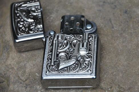Zippo 2001654 No.200 Revolver Emblem Cigarette Lighter in Saudi Arabia