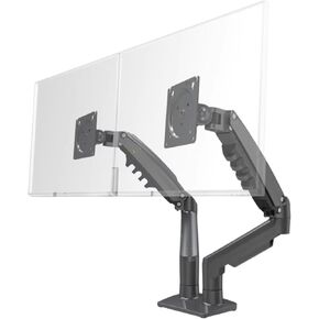 F160 Gas Spring Desktop 17-inch-27-inch Dual Monitor Stand arm Monitor mounting Bracket, Each arm Load-Bearing 2-9 kg(2025 Matte Charcoal)